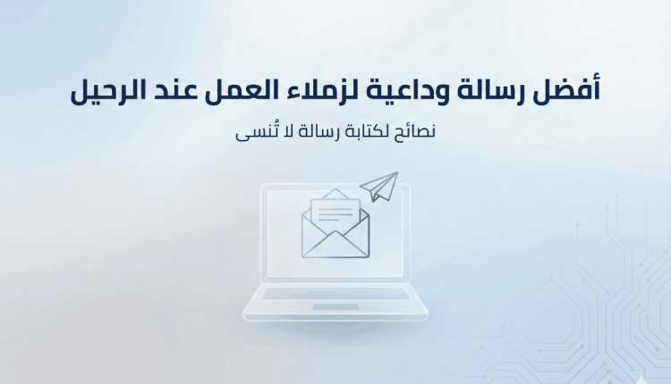 أفضل رسالة وداعية لزملاء العمل عند الرحيل